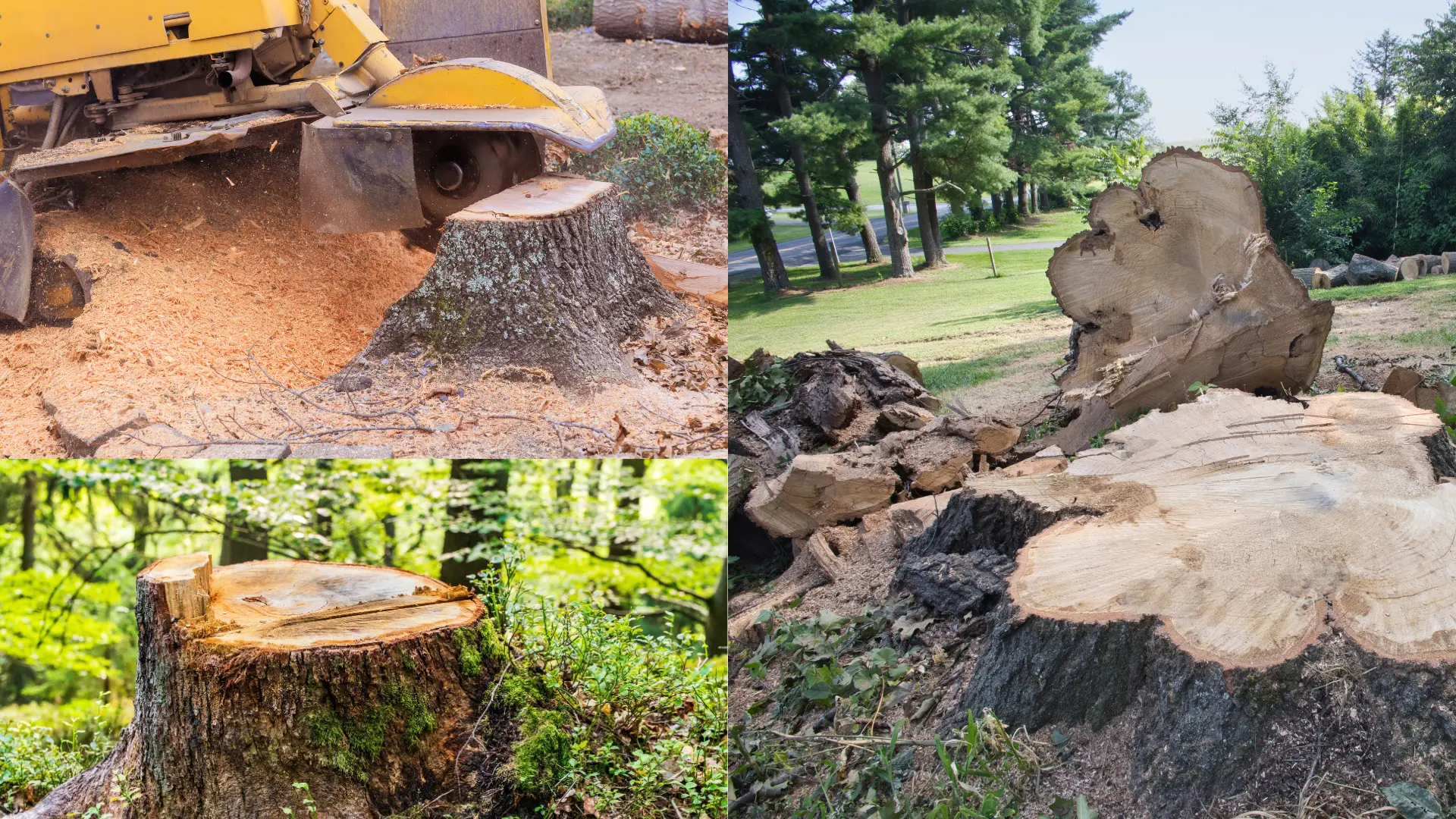 tree stumps and grinding